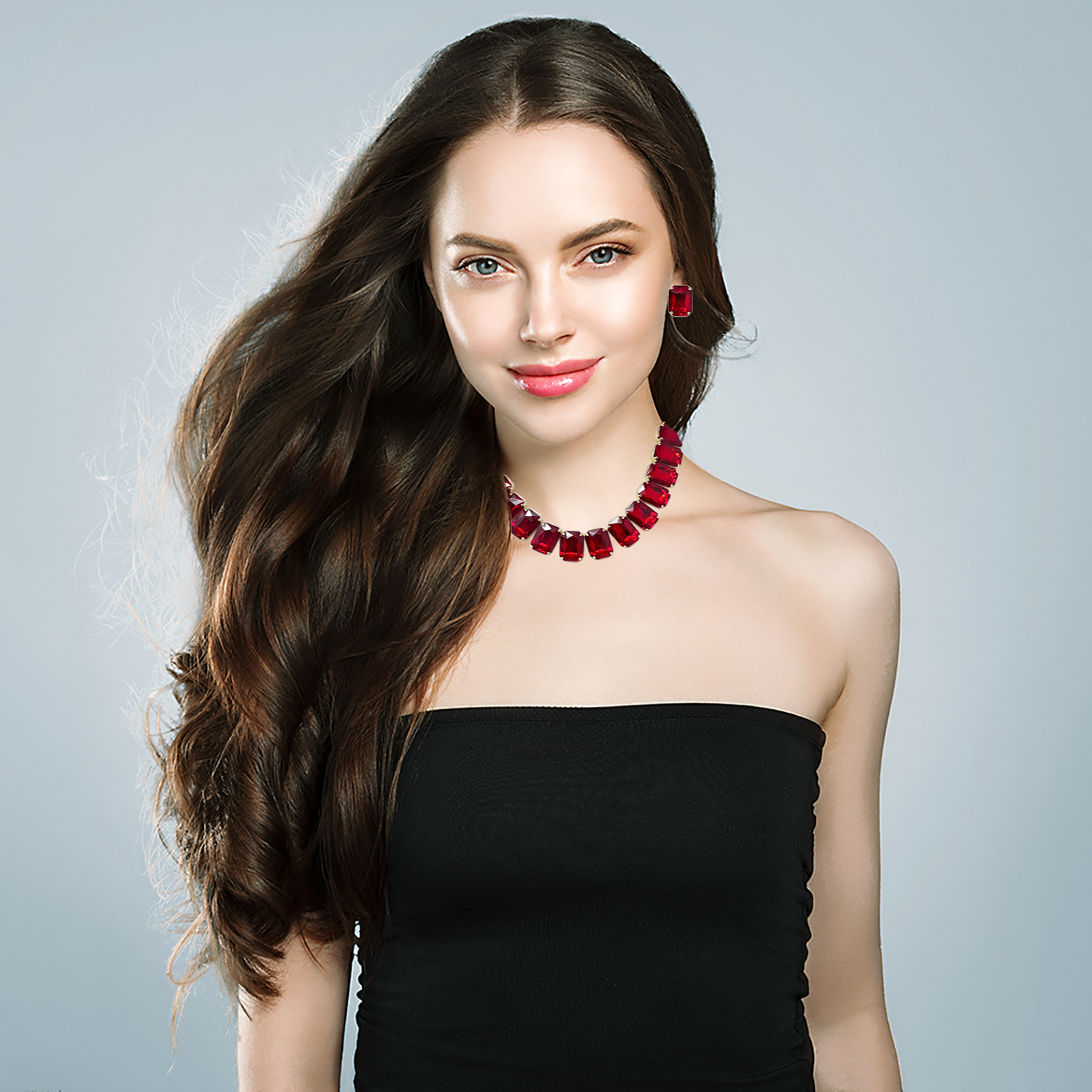 Stunning And Colorful Emerald Cut Crystal Rhinestone Statement Necklac Rosemarie Collections Stunning And Colorful Emerald Cut Crystal Rhinestone Statement Necklac Rosemarie Collections