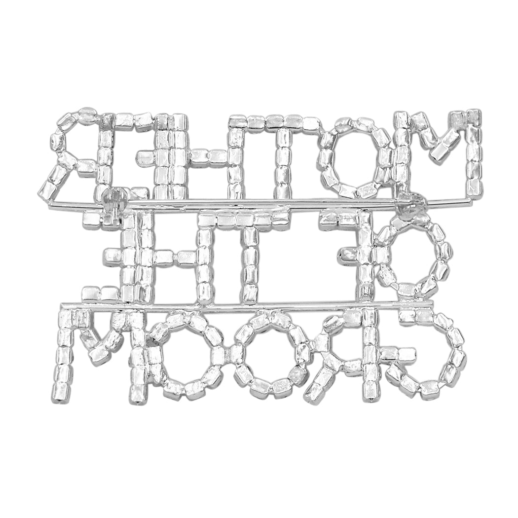 Sparkling Rhinestone Mother of The Bride and Groom Brooch Pin (Mother of the Groom)