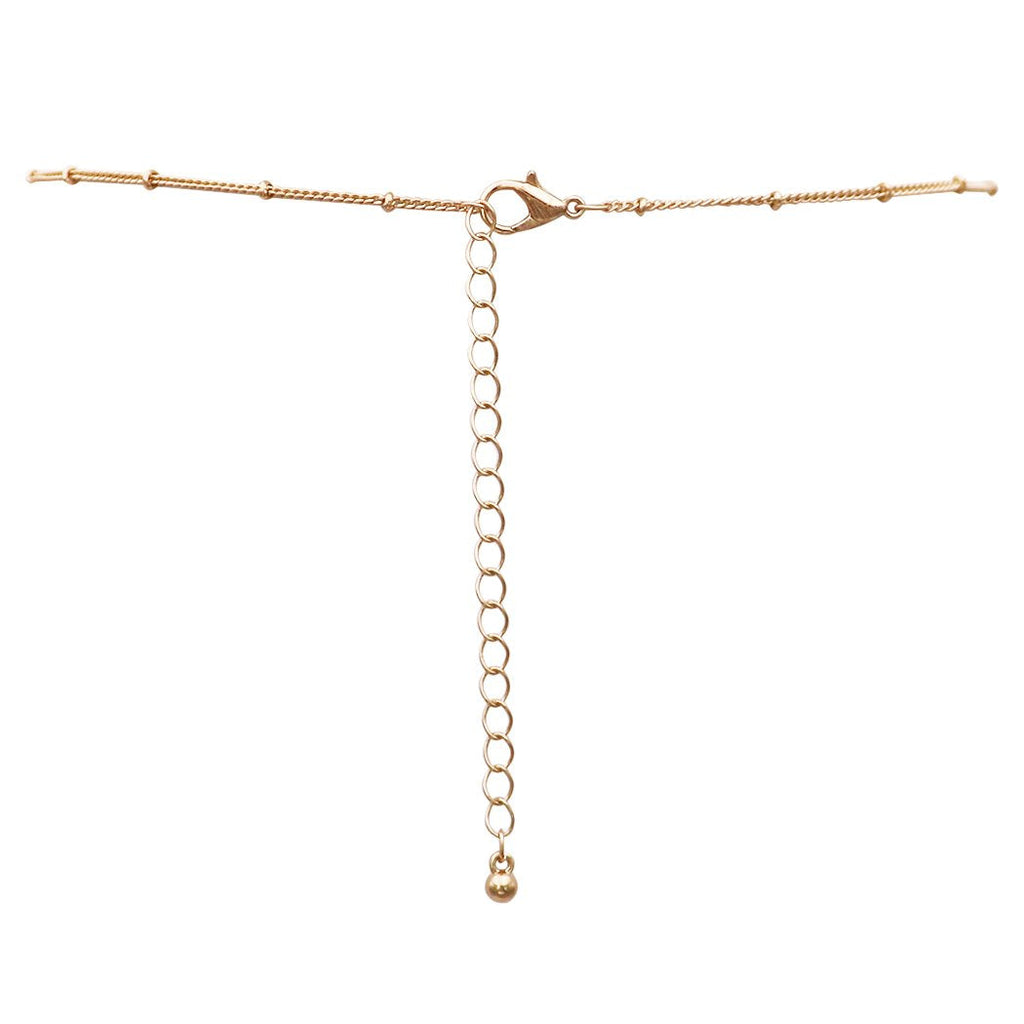Crescent Moon and Feather Circle Statement Necklace