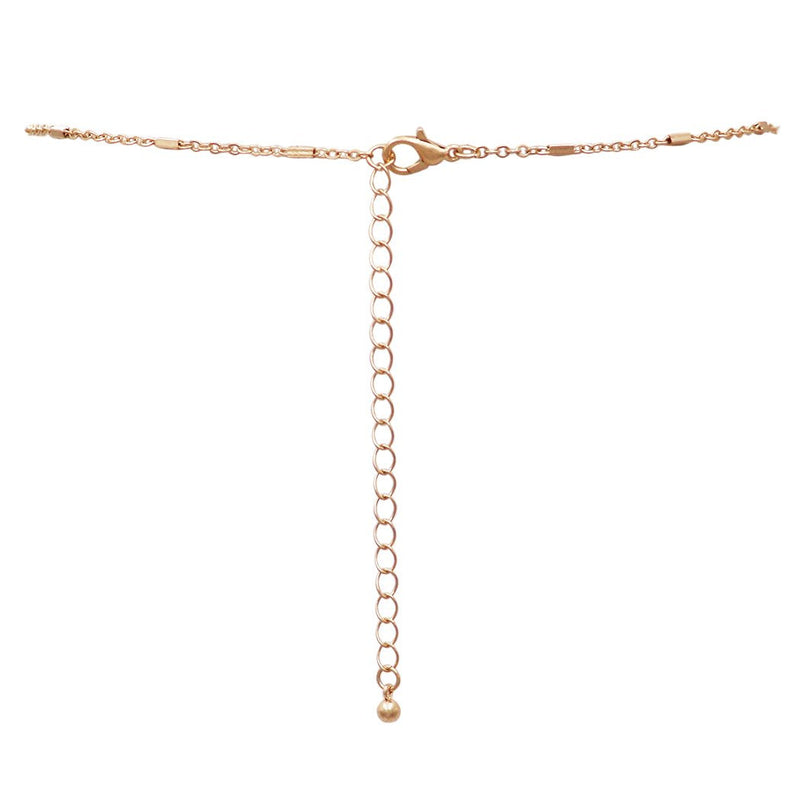 Statement Metal and Suede Orange Vertical Bar Necklace Earring Set (Necklace Only)