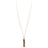 Made in The USA Stunning Semi Precious Dalmatian Jasper Natural Stone Bar Necklace