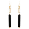 Stunning Black Natural Semi Precious Stone Bar Necklace Earring Set (Earring Only)