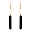 Stunning Black Natural Semi Precious Stone Bar Necklace Earring Set (Earring Only)