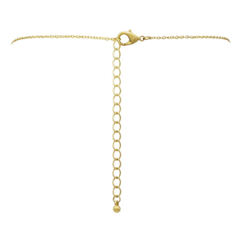 Beaded Triple Circle Long Pendant Necklace (Bronze)