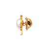 Gold Tone Cross with Simulated Pearl Tie Tack Lapel Pin for First Communion or Confirmation, 0.7"