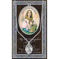 Rosemarie Collections Saint Pendant Necklace and 2 Religious Pocket Tokens (St Dymphna)