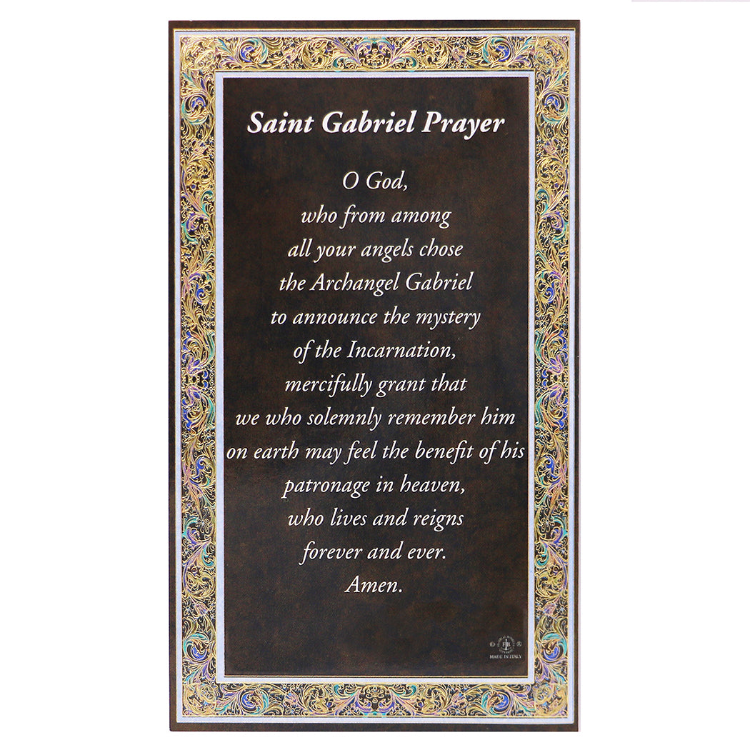 Religious Saint Medal Pendant Necklace 24" (St Gabriel)