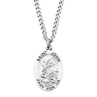 Rosemarie Collections Religious Saint Medal Pendant Necklace 24" (St John)