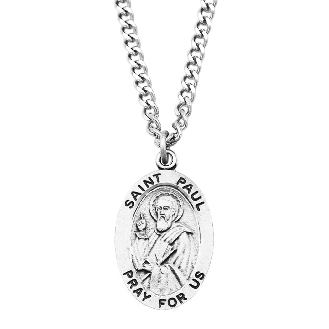 Rosemarie Collections Religious Saint Medal Pendant Necklace 24" (St Paul)