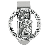 Rosemarie Collections Religious St Christopher Medal "Go Your Way In Safety" (Auto Visor Clip)