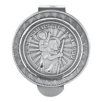 Rosemarie Collections Religious St Christopher Medal Auto Visor Clip