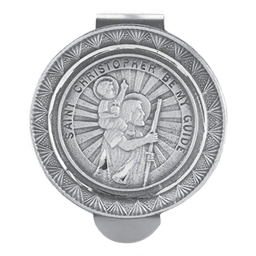 Rosemarie Collections Religious St Christopher Medal Auto Visor Clip