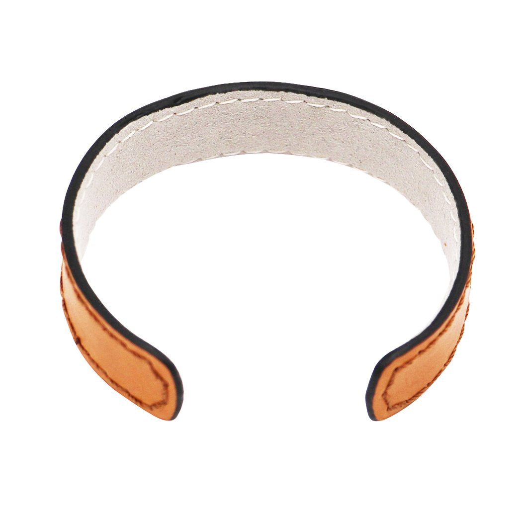 Vegan Leather Cuff Fashion Bracelet with Arrow Detail