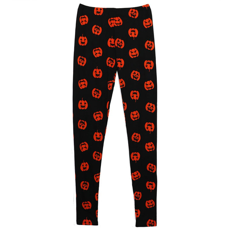 Women's Spooktacular Fun Halloween Novelty Leggings Jack-O-Lantern