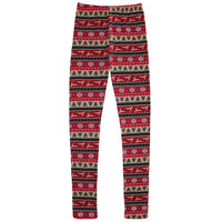 Fleece Lined Winter Christmas Holiday Reindeer Christmas Tree Snowflake Printed Novelty Leggings