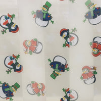 Christmas Holiday Fun Snowman Print Lightweight Fashion Scarf, 60" (Ivory)
