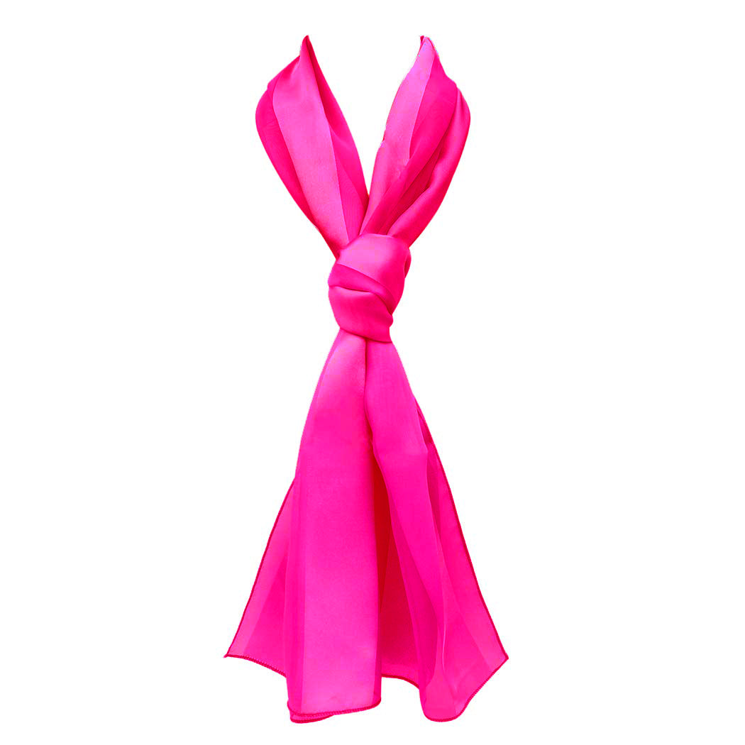Lightweight Pink Ribbon Breast Cancer Awareness Fashion Scarf, 60" (Fuchsia Pink Stripe)