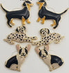 Set of 3 Pairs PAWsome Fashion Stud Earrings Pretty Puppy Dogs (Dachshund, Dalmatian, French Bulldog)