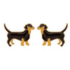 Set of 3 Pairs PAWsome Fashion Stud Earrings Pretty Puppy Dogs (Dachshund, Dalmatian, French Bulldog)