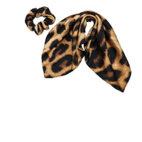 Women's Hair Scarf Scrunchie Ponytail Holder Hair Tie Elastic Band Leopard Prints Set of 2