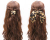 Women's Hair Scarf Scrunchie Ponytail Holder Hair Tie Elastic Band Leopard Prints Set of 2