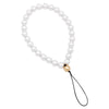 Stunning Detachable Simulated Pearl Bracelet Lanyard Strap Wristlet For Cell Phones (10mm White Pearls With Gold Tone Bead)