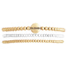 Women's Blessed Inspirational Comfortable Two Tone Stacking Stretch Bracelet Set of 3, 2.25"