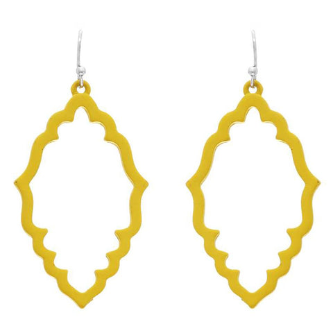 Rosemarie Collections Women's Double Teardrop Glass Crystal Statement Post Drop Dangle Earrings, 2" (Yellow Crystal Gold Tone)