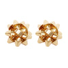 Holiday Christmas Celebration Bow Post Earrings (Gold)