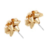 Holiday Christmas Celebration Bow Post Earrings (Gold)