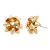 Holiday Christmas Celebration Bow Post Earrings (Gold)