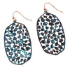 Women's Large Textured Metal Wavy Baroque Filigree Dangle Earrings, 2.5 (Burnished Patina)
