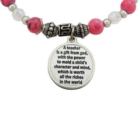 Teacher Appreciation Italian Bead Stretch Bracelet