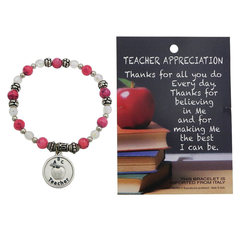 Teacher Appreciation Italian Bead Stretch Bracelet
