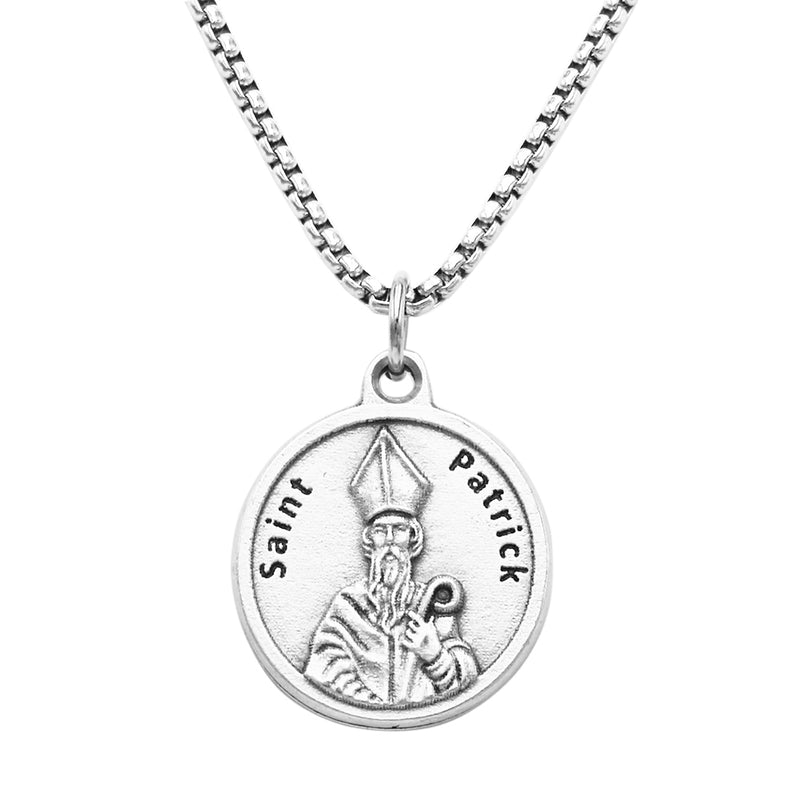 Religious Gift St Patrick Irish Blessing Medal Pendant Necklace, 20"-22.5" with 2.5" Extender