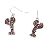 Whimsical Sea Life Lobster Charm Dangle Earrings, 1.25"