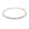 Breast Cancer Pink Ribbon Stretch Crystal Bangle Bracelet