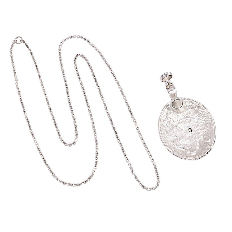 Rosemarie Collections Beautiful Statement Magnetic Horse Medallion Pendant and Earring Set with Free Stainless Steel Chain (Horse)