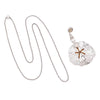 Beautiful Statement Magnetic Medallion Pendant With Earrings On Claspless Stainless Steel Chain, 30"
