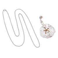 Beautiful Statement Magnetic Medallion Pendant With Earrings On Claspless Stainless Steel Chain, 30"