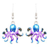 Whimsical Under The Sea Octopus Charm Dangle Earrings