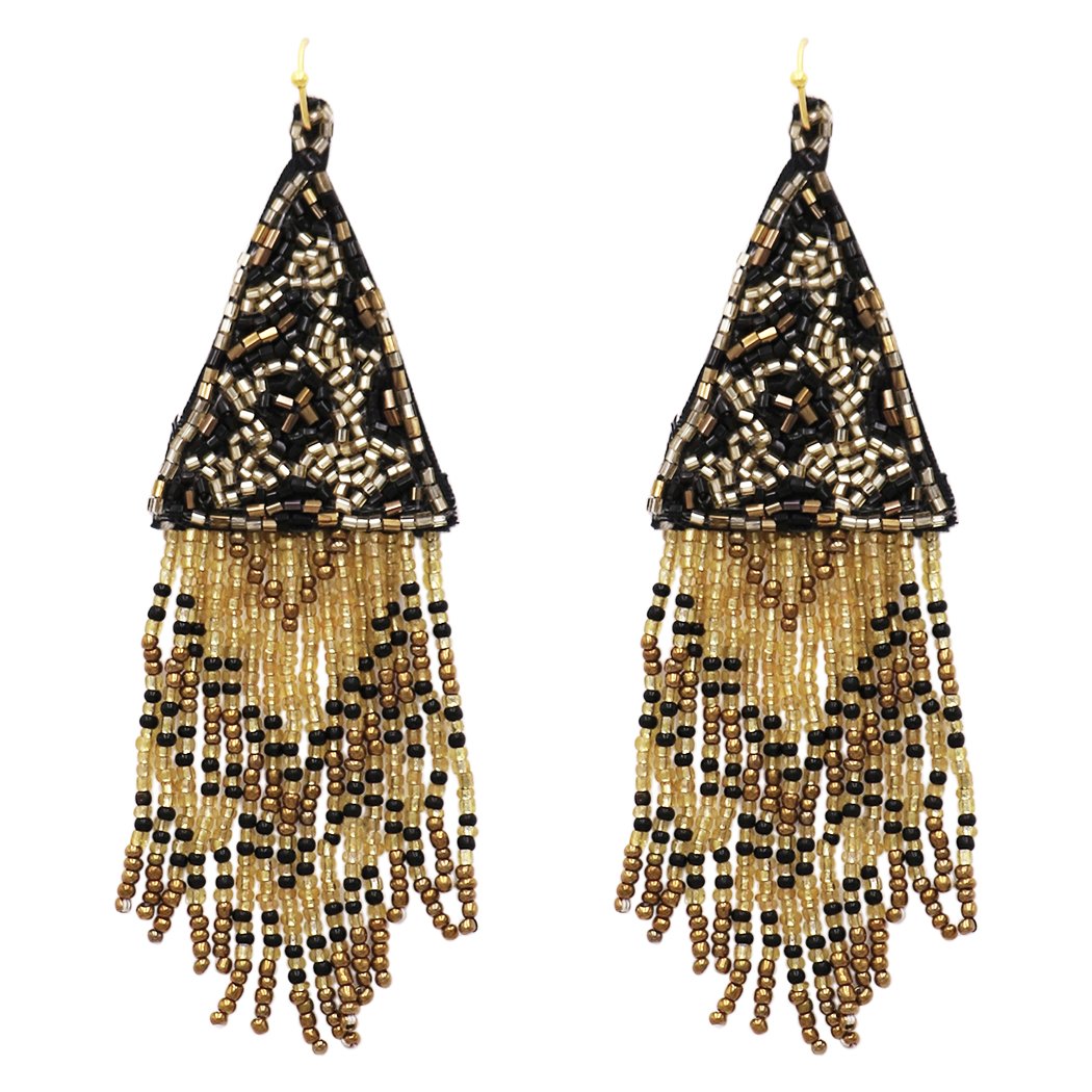 Beaded discount leopard earrings