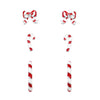 Wintertime Set of 3 Decorative Enamel Candy Cane Christmas Holiday Stud Earrings