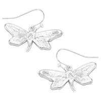 Magical Dragonfly Enamel Dangle Earrings, 1"