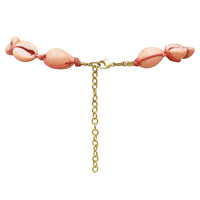 Corded Natural Cowrie Seashell Choker Necklace, 14"+2" Extension