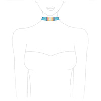 Statement Chic Western Seed Bead Choker Necklace, 12"+ 3" Extender