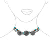 Cowgirl Chic Statement Western Double Strand Charm And Bead Choker Necklace, 12"+ 3" Extension