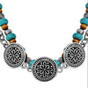 Cowgirl Chic Statement Western Double Strand Charm And Bead Choker Necklace, 12"+ 3" Extension