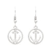 Anchor Charm with Tassel Two Tone Long Pendant Necklace and Earring Set