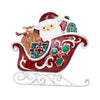 Colorful Glitter Enamel Christmas Holiday Brooch, 2" (Santa's Sleigh)
